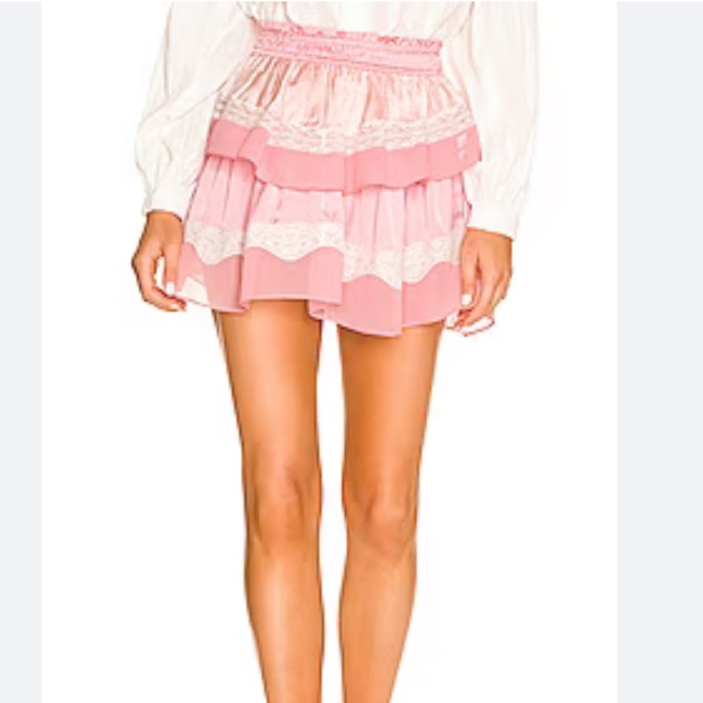 LoveShackFancy mini skirt